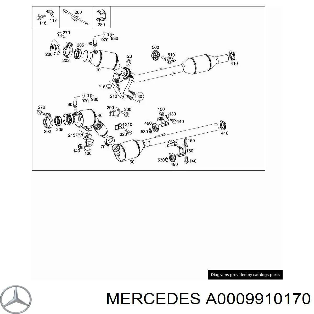 Compre A0009910170 Mercedes Cápsula (prendedor) de fixação de moldura de pára-brisas
