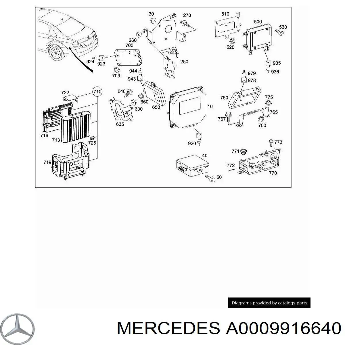  Mercedes A0009916640 preço, a partir de 2,46 USD