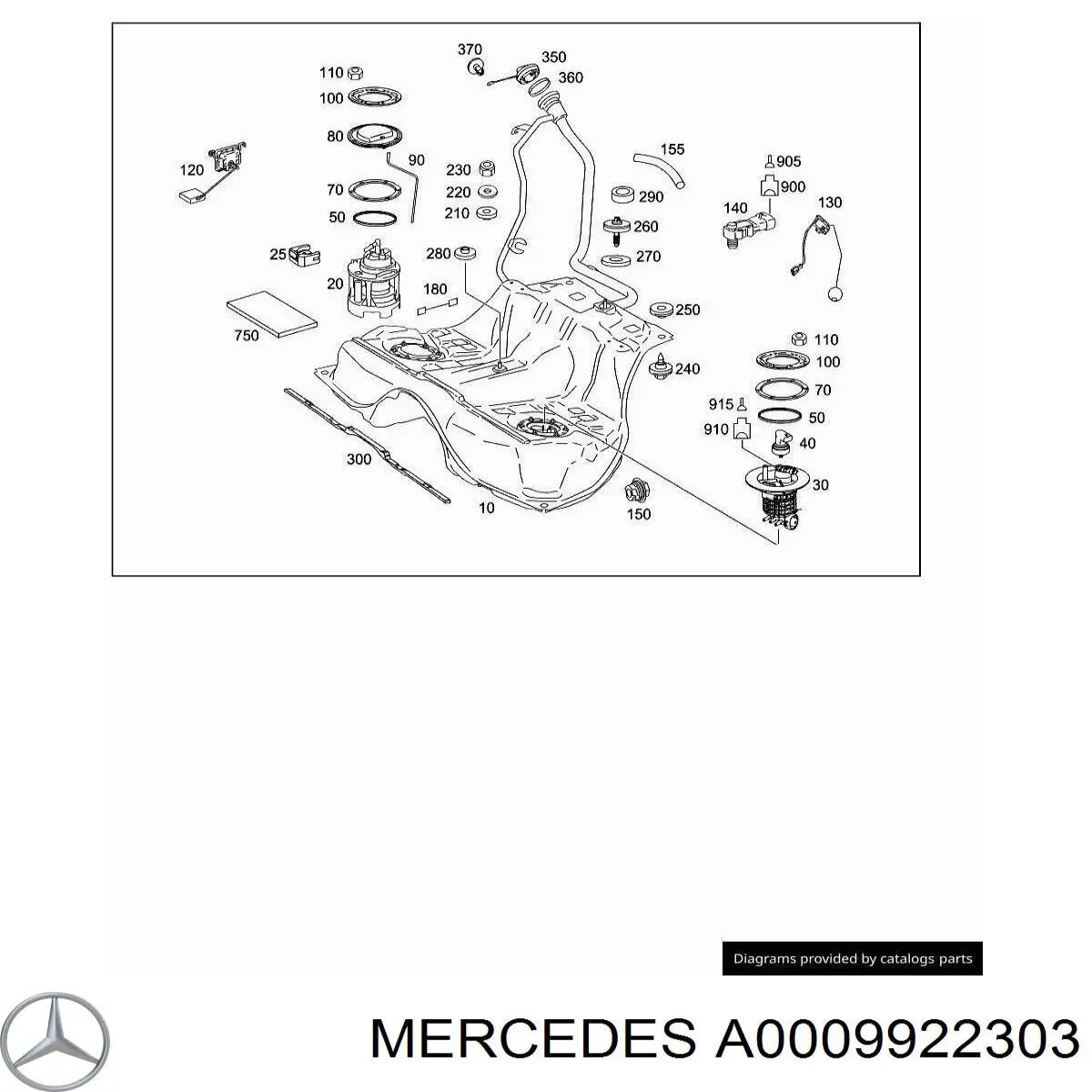 A0009922303 Mercedes 