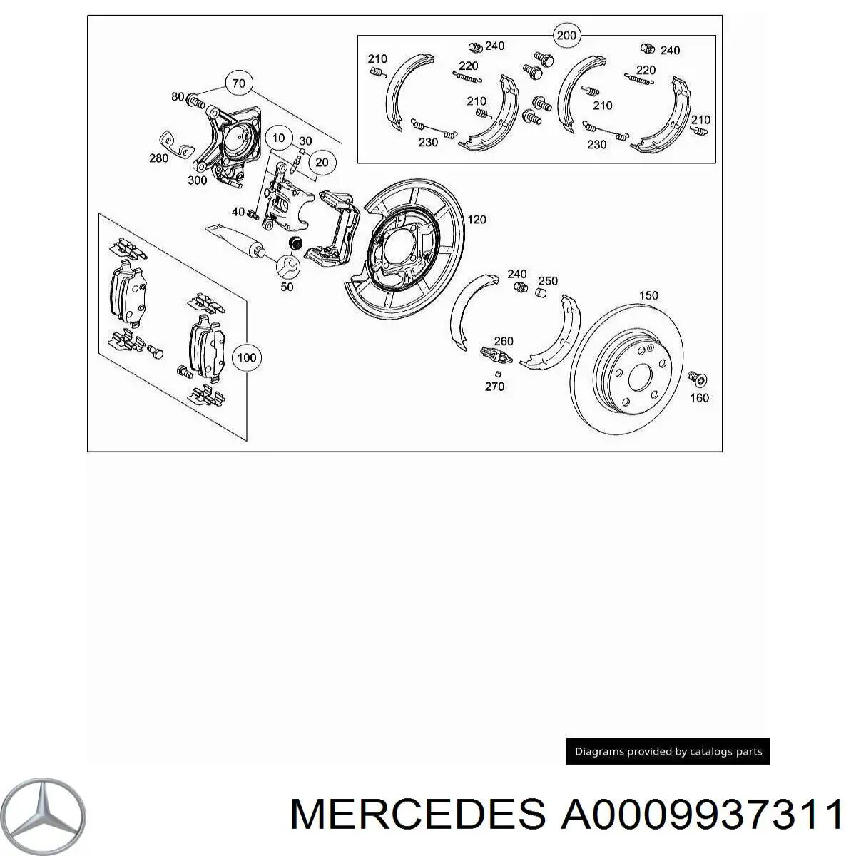 Compre A0009937311 Mercedes Mola das sapatas do freio de tambor traseiras