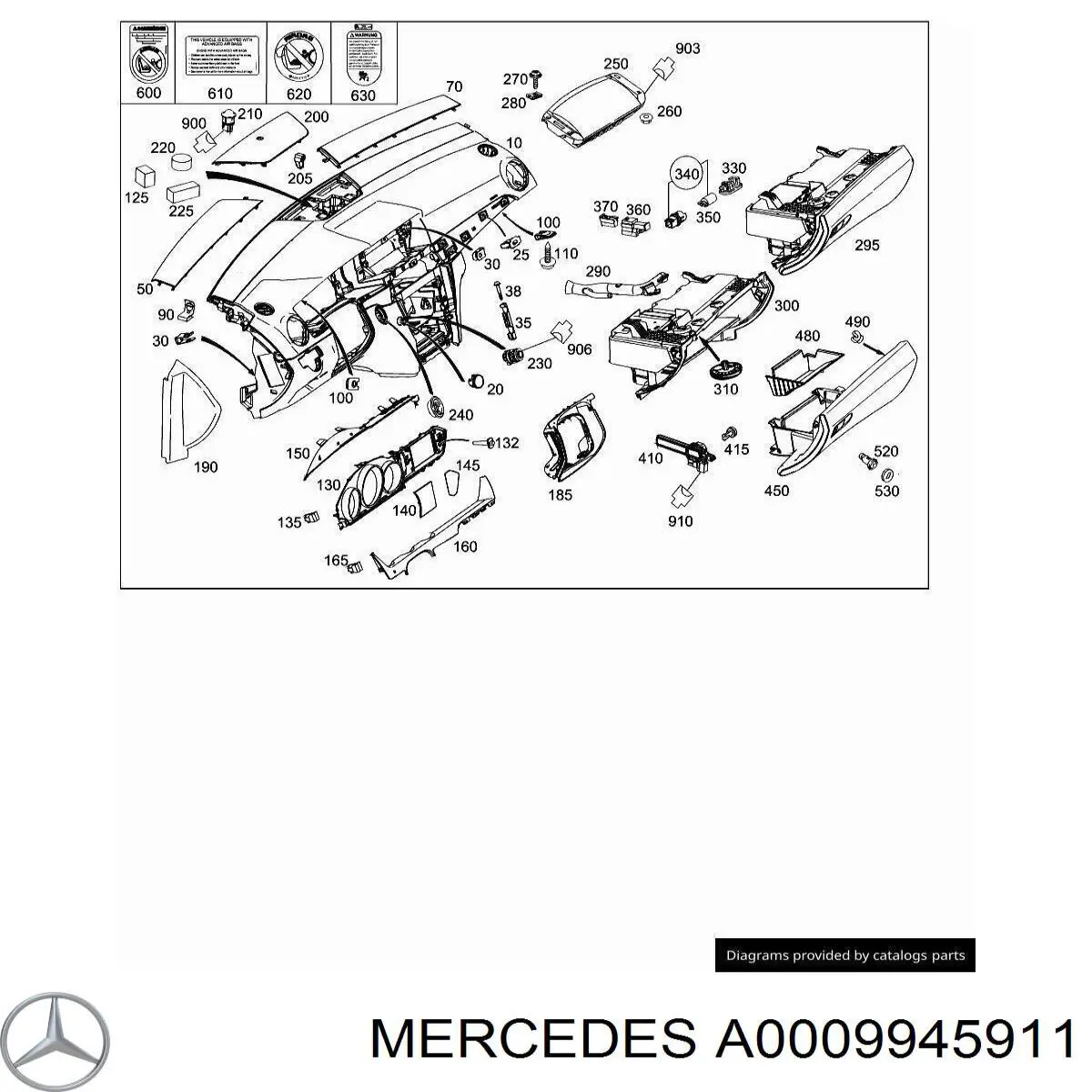 A0009945911 Mercedes 