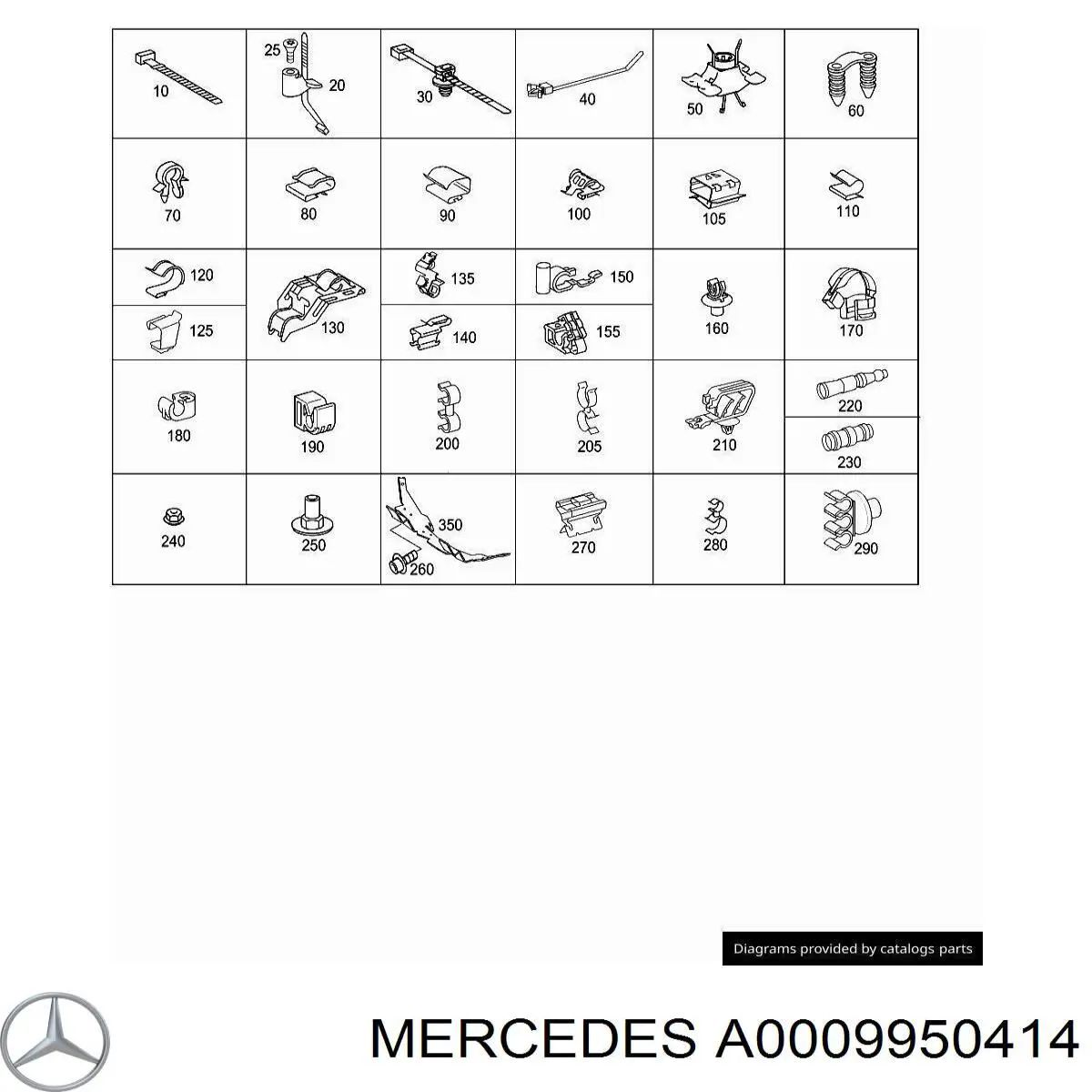 A0009950414 Mercedes Relê retrator do motor de arranco