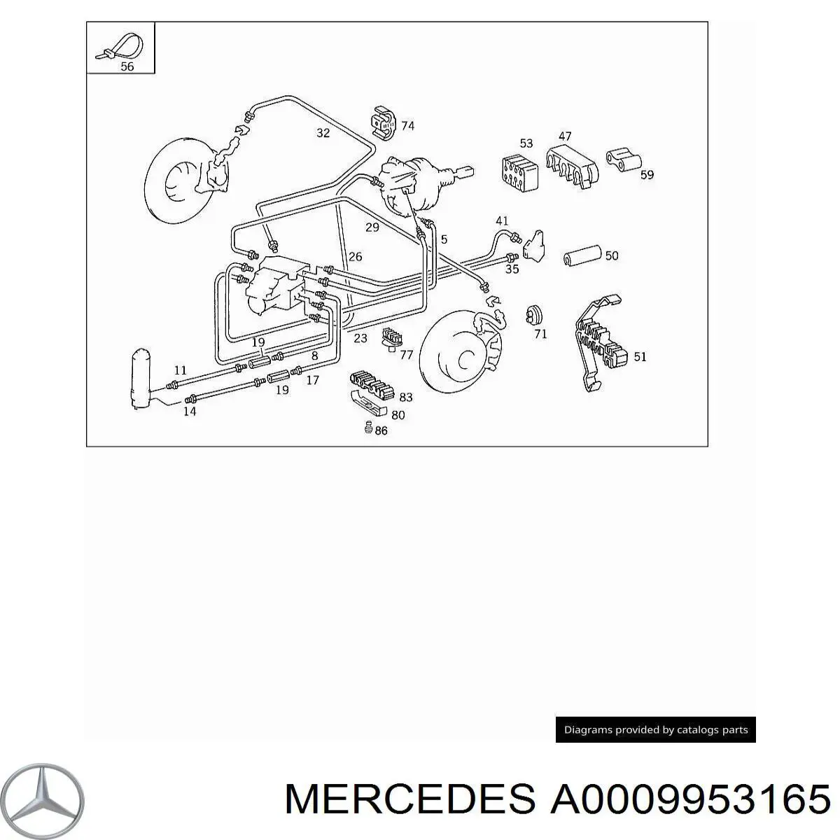 A0009953165 Mercedes 