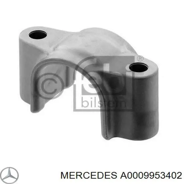 A0009953402 Mercedes Braçadeira de fixação da bucha de estabilizador traseiro