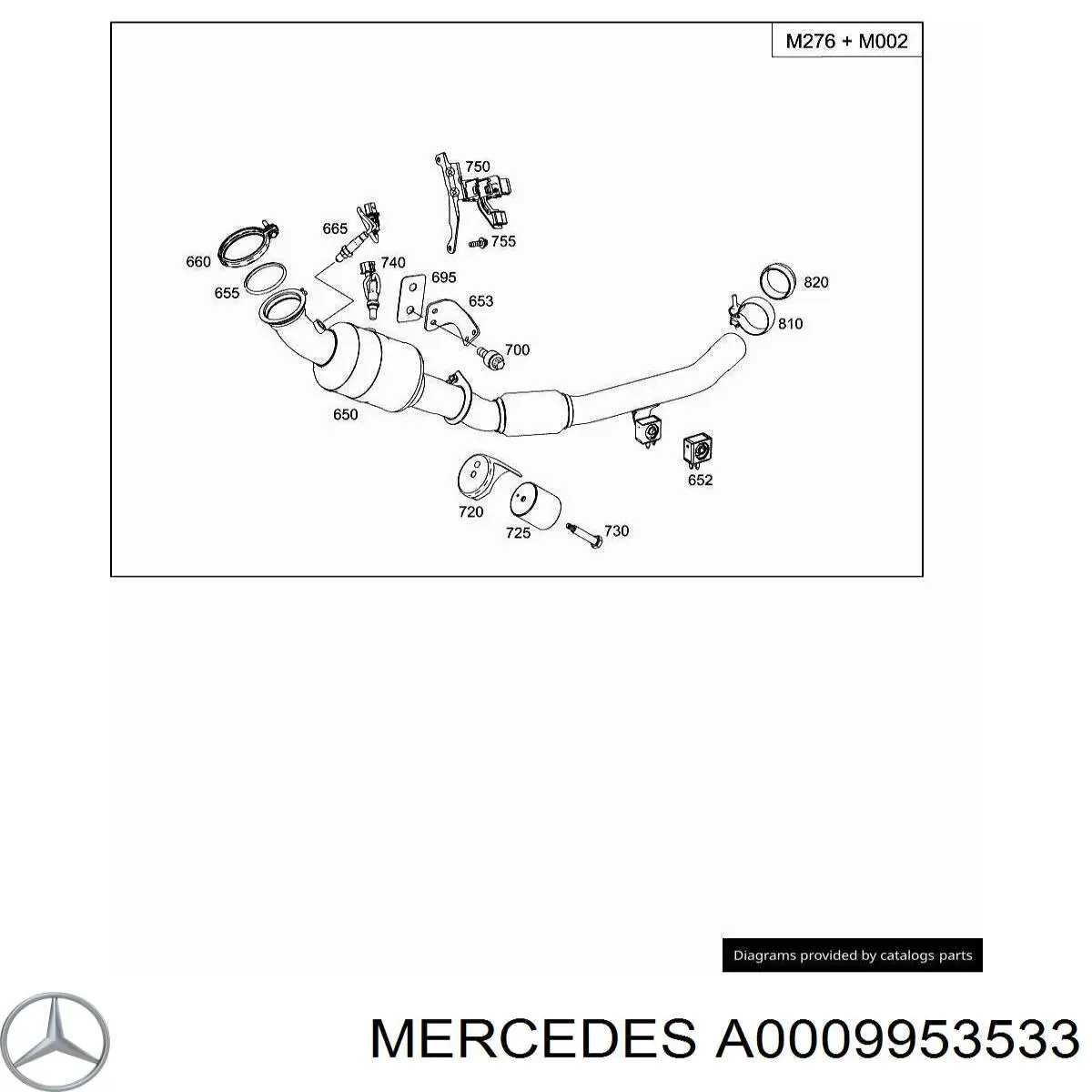 Compre A0009953533 Mercedes Braçadeira de fixação de catalisador para a turbina