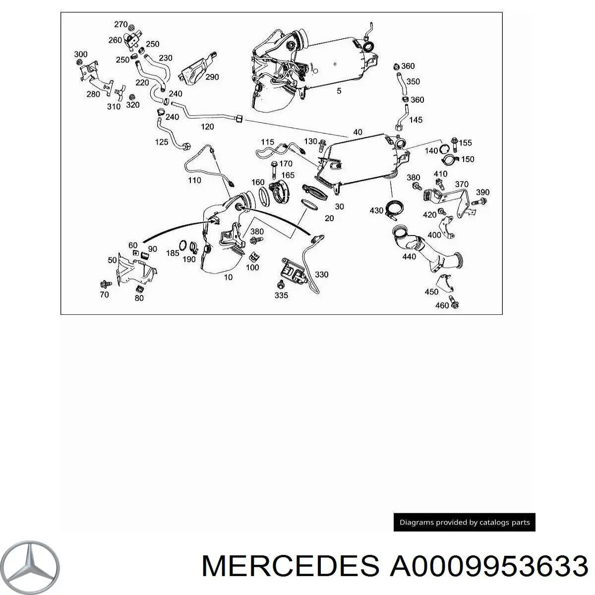 Compre A0009953633 Mercedes Braçadeira de fixação de catalisador para a turbina