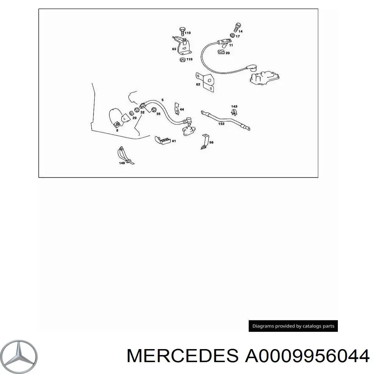 Compre A0009956044 Mercedes Fixador (braçadeira) de fios elétricos