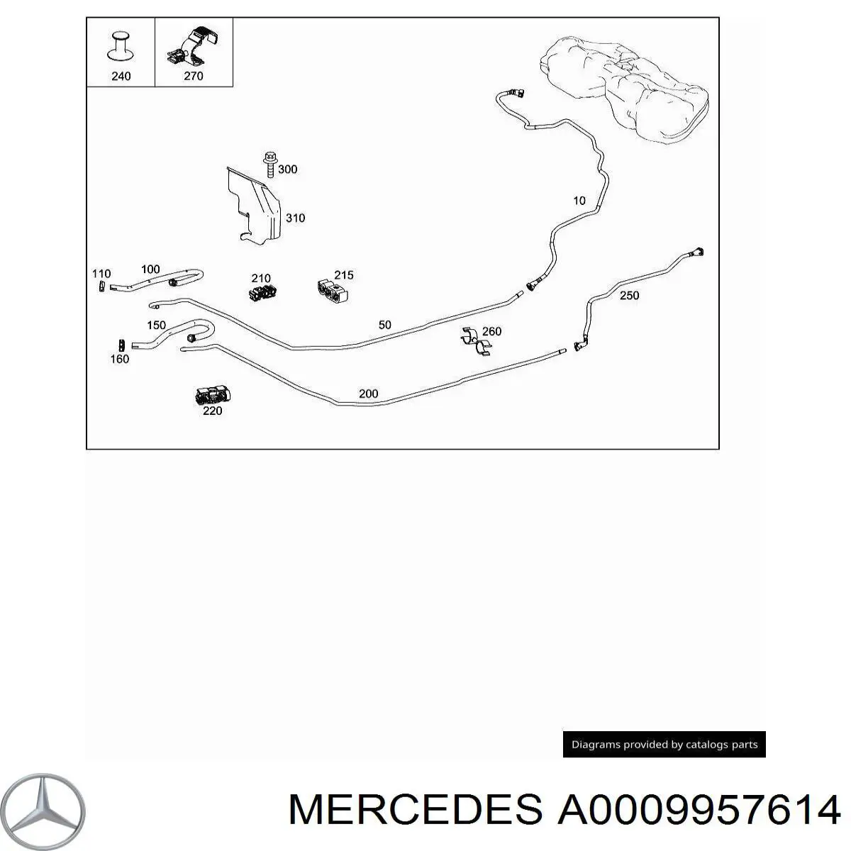 Compre A0004291240 Mercedes Braçadeira de tubo do freio