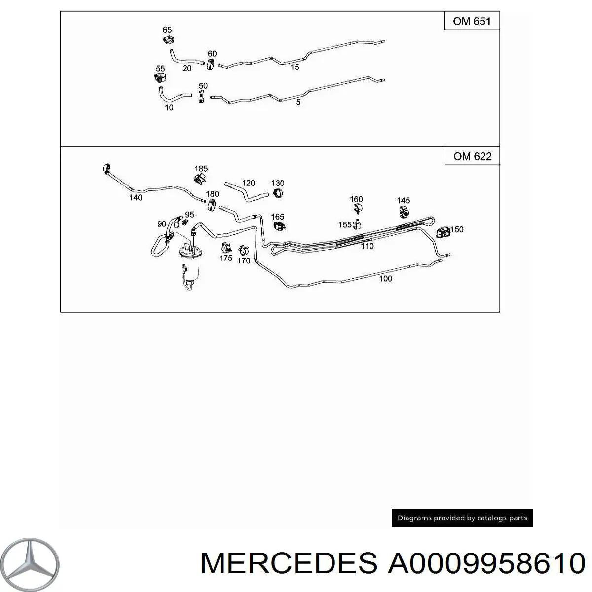  Mercedes A0009958610 preço, a partir de 3,29 USD