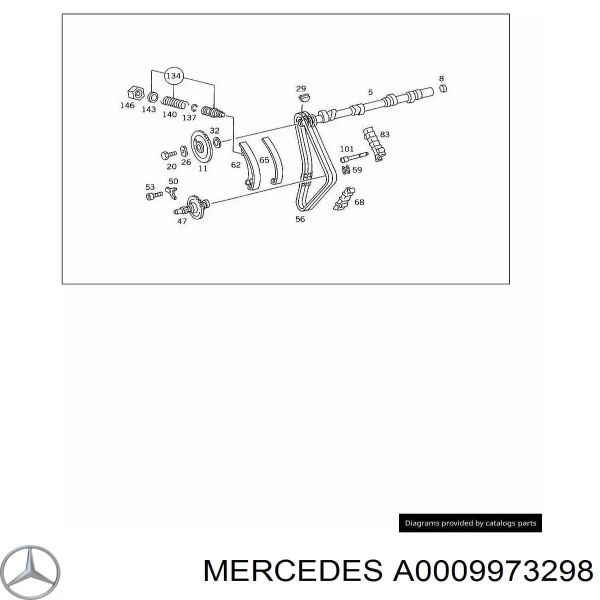 Compre A0009973298 Mercedes Fecho de cadeia