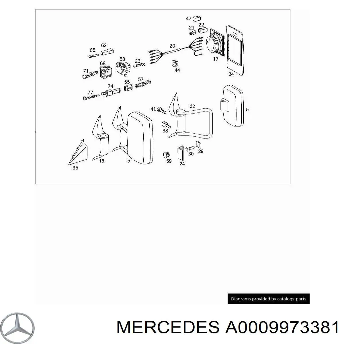  Mercedes A0009973381 preço, a partir de 5,36 USD