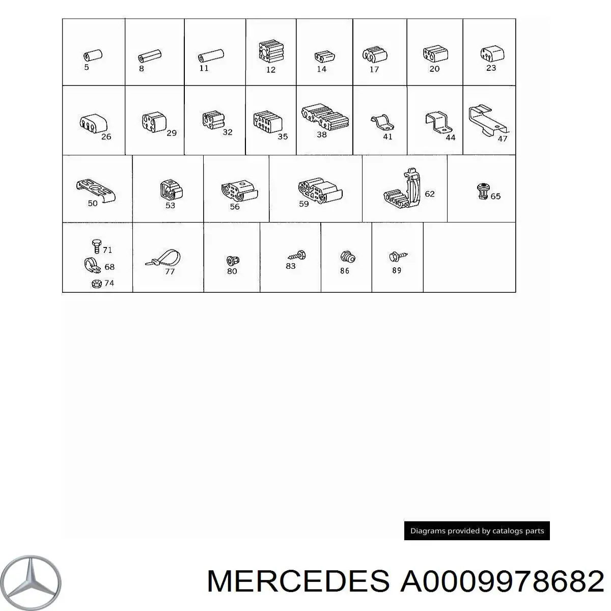 Mercedes A0009978682 preço, a partir de 66,54 USD