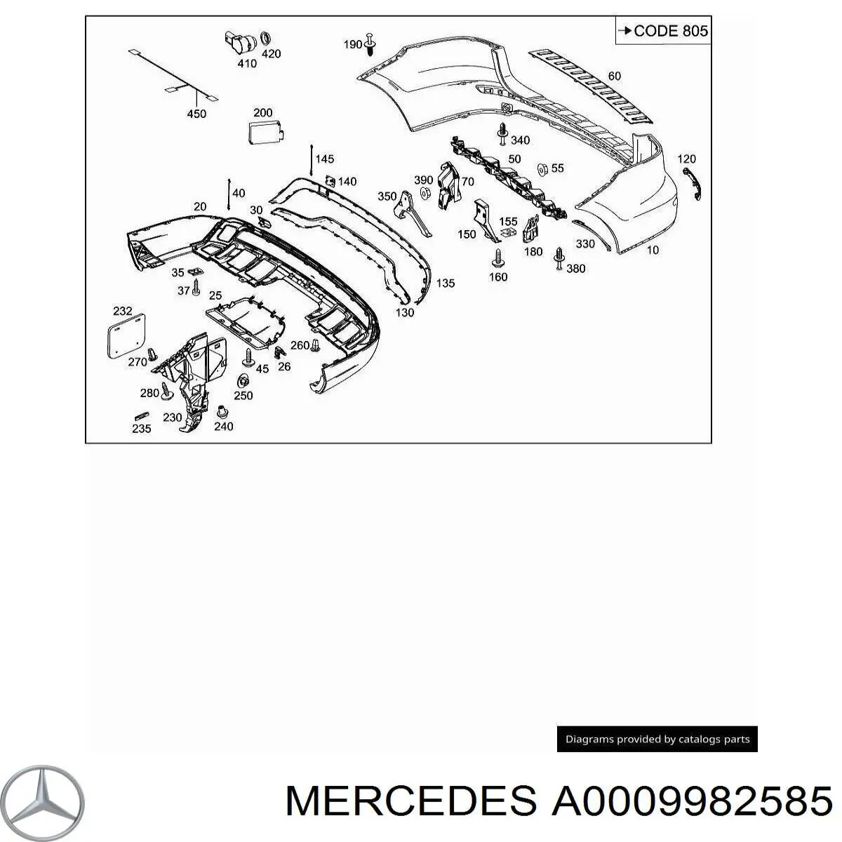  Mercedes A0009982585 preço, a partir de 2,29 USD