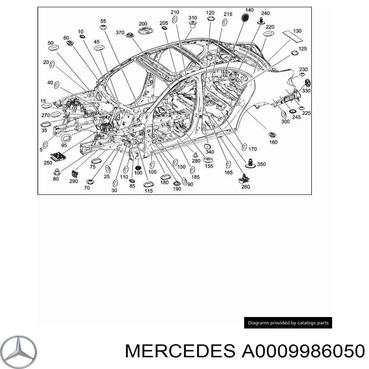 Compre A0009986050 Mercedes Cápsula (prendedor) de fixação de revestimento de tampa de porta-malas