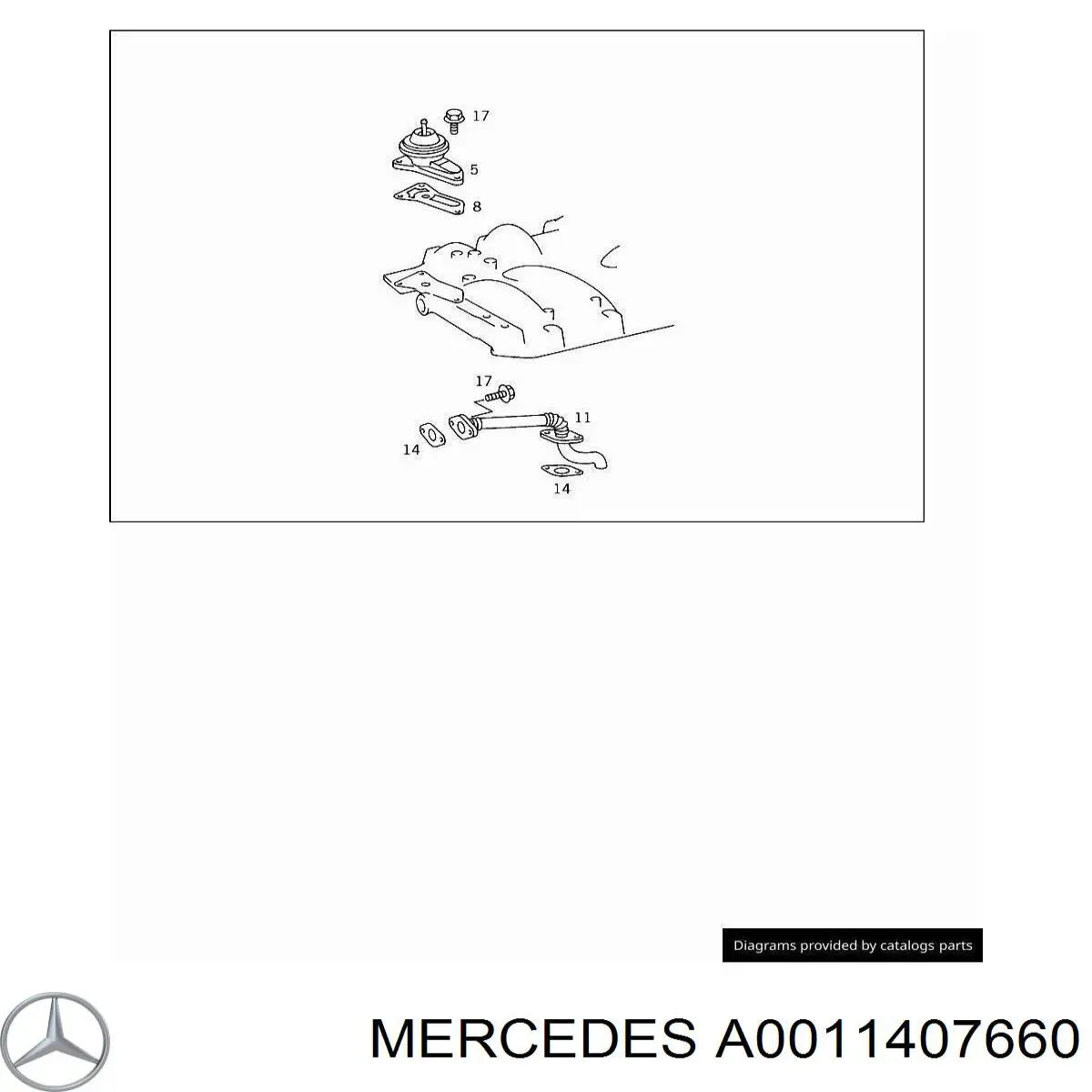 Válvula EGR de recirculação dos gases Mercedes A0011407660 preço, a partir de 128,01 USD