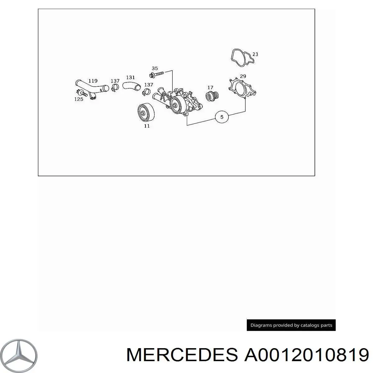 Compre A0012010319 Mercedes Vedante de bomba de água