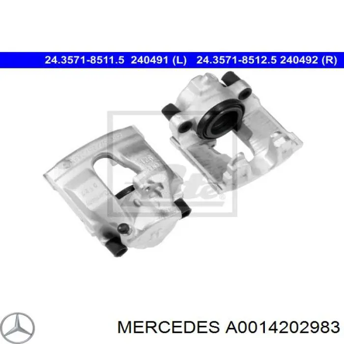 A0014202983 Mercedes Suporte do freio dianteiro esquerdo