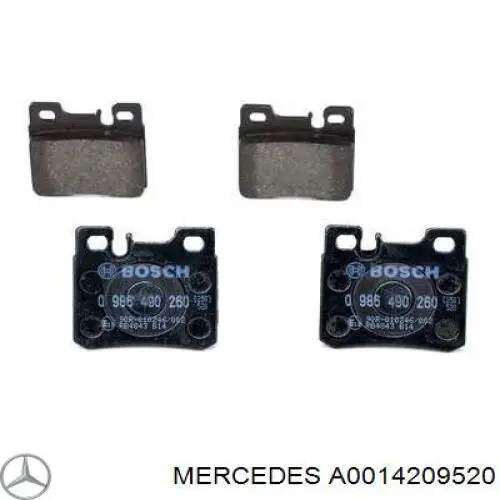 Sapatas do freio traseiras de disco Mercedes A0014209520 preço, a partir de 22,40 USD