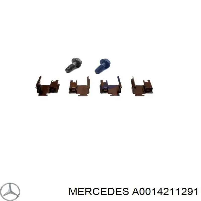 A0014211291 Mercedes Kit de molas de fixação de sapatas de disco traseiras