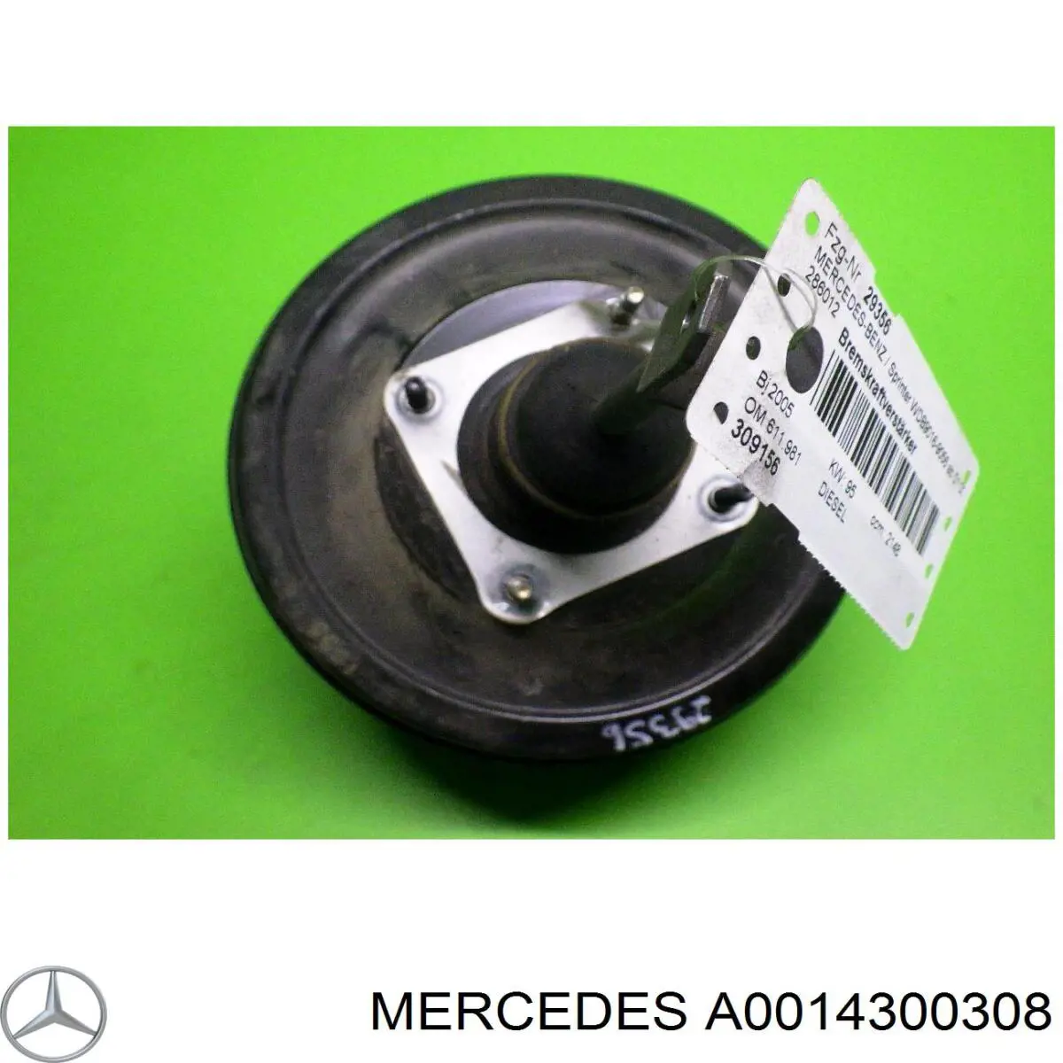 0014300308 Mercedes Reforçador dos freios a vácuo