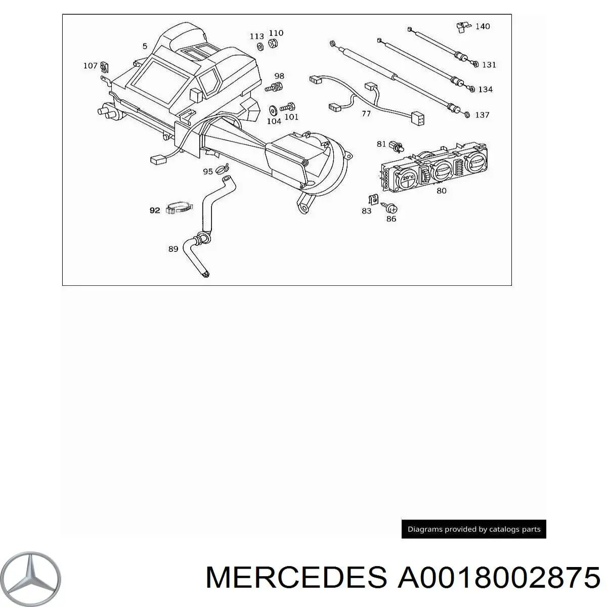 A0018002875 Mercedes 
