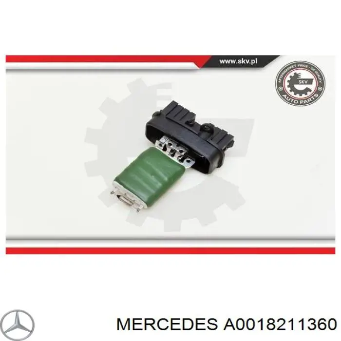Resistor (resistência) de ventilador de forno (de aquecedor de salão) Mercedes A0018211360 preço, a partir de 27,88 USD