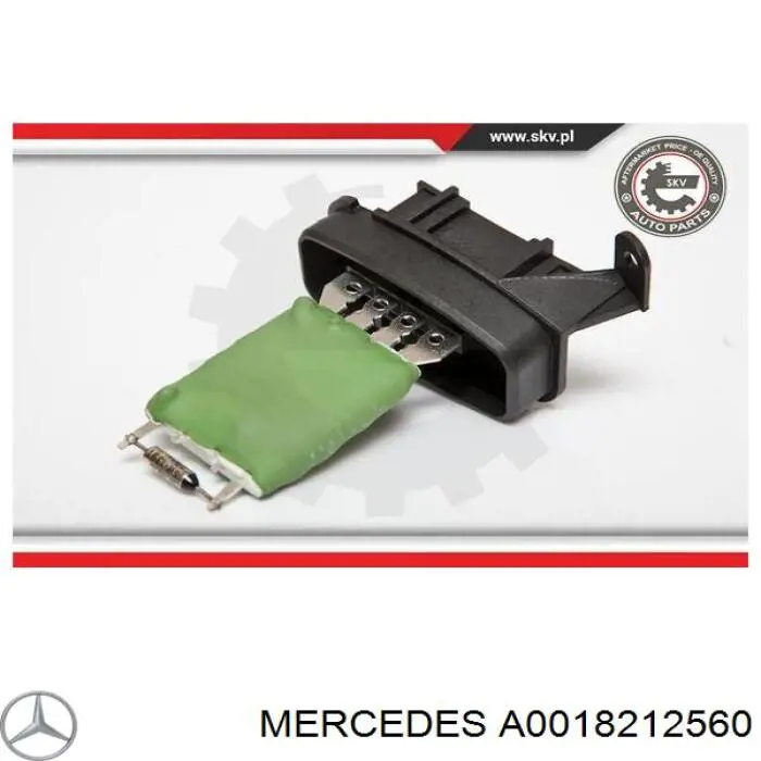 Resistor (resistência) de ventilador de forno (de aquecedor de salão) Mercedes A0018212560 preço, a partir de 24,24 USD