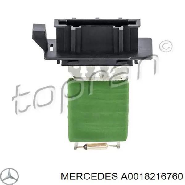 Compre A0018216760 Mercedes Resistor (resistência) de ventilador de forno (de aquecedor de salão)