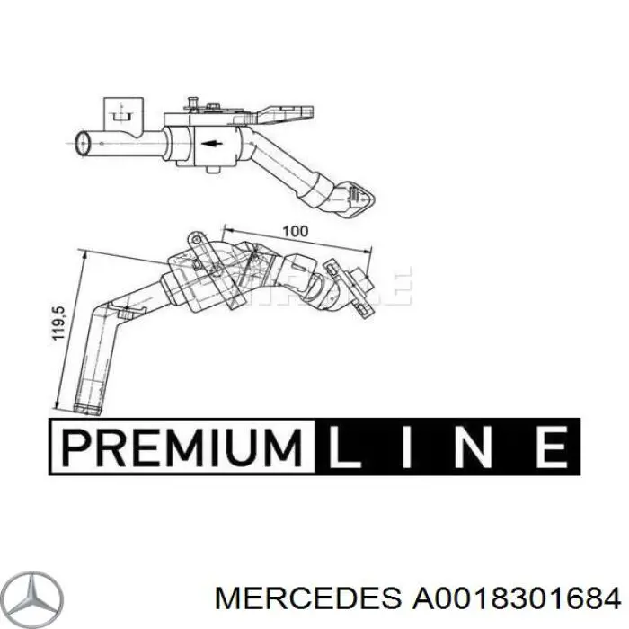 Compre A0018301684 Mercedes Válvula de forno (de aquecedor)