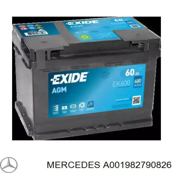 A001982790826 Mercedes Bateria recarregável (PILHA)