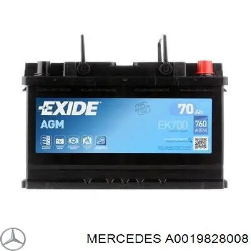 Bateria recarregável (PILHA) Mercedes A0019828008 preço, a partir de 165,70 USD