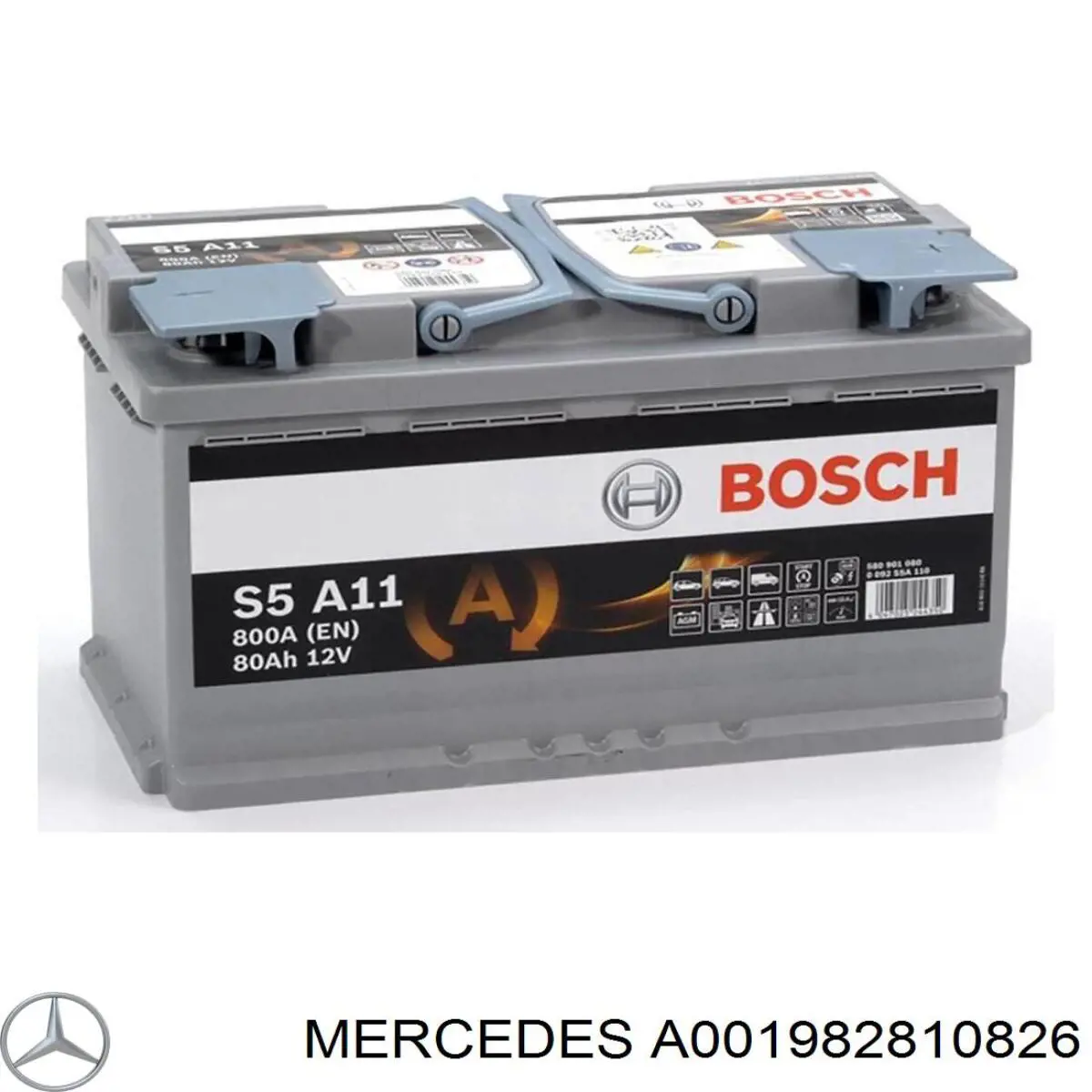 Bateria recarregável (PILHA) A001982810826 Mercedes
