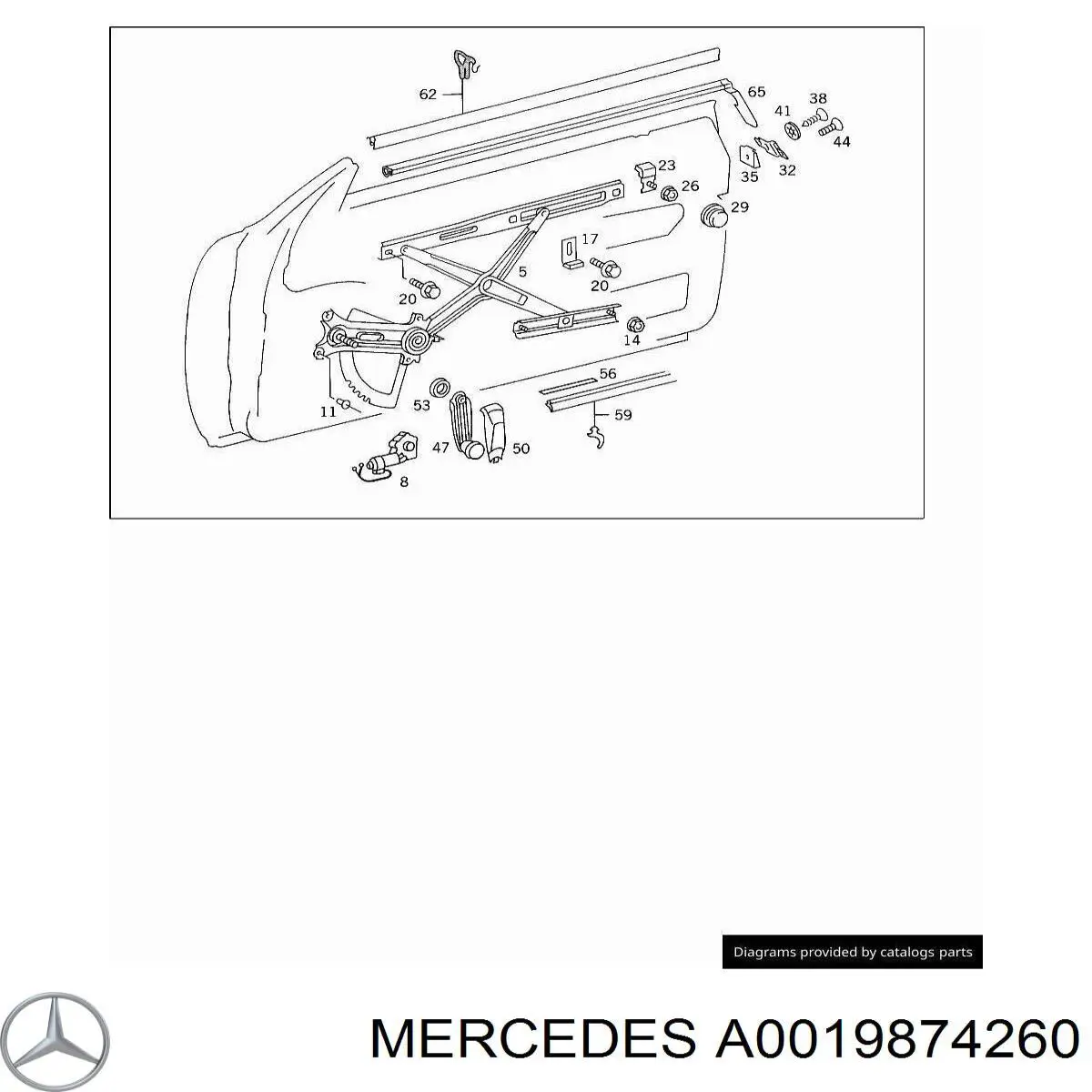A0019874260 Mercedes Pára-brisas