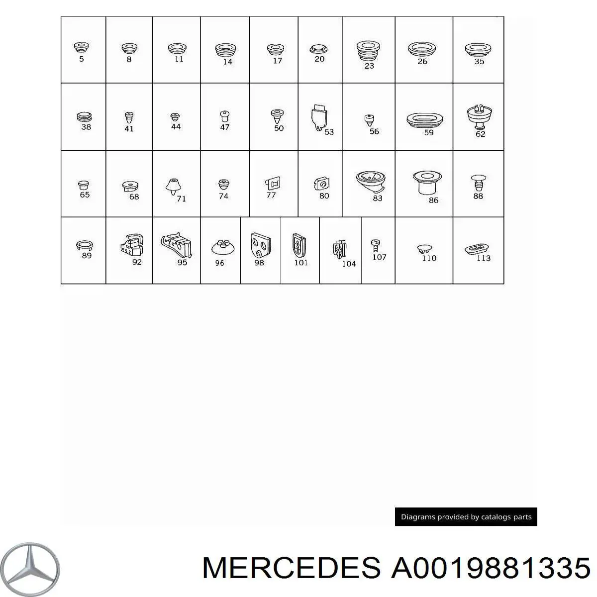 A0019881335 Mercedes 