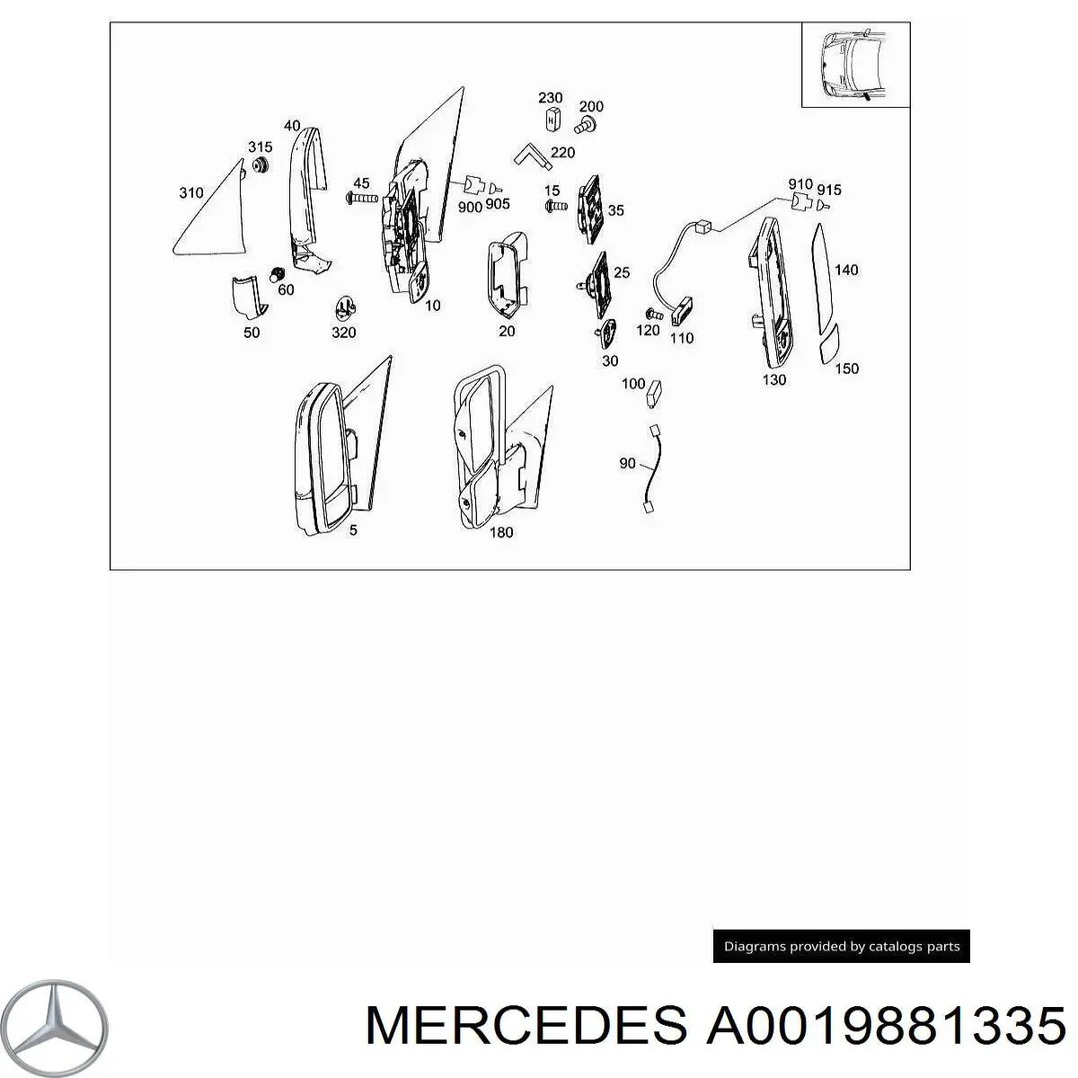 Mercedes A0019881335 preço, a partir de 3,87 USD