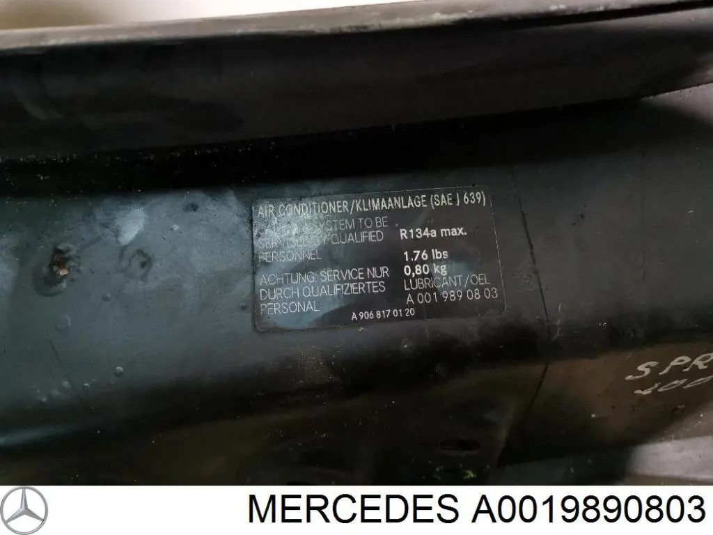 Óleo do compressor de aparelho de ar condicionado Mercedes A0019890803 preço, a partir de 30,38 USD
