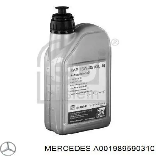 Óleo de transmissão 1989590310 Mercedes