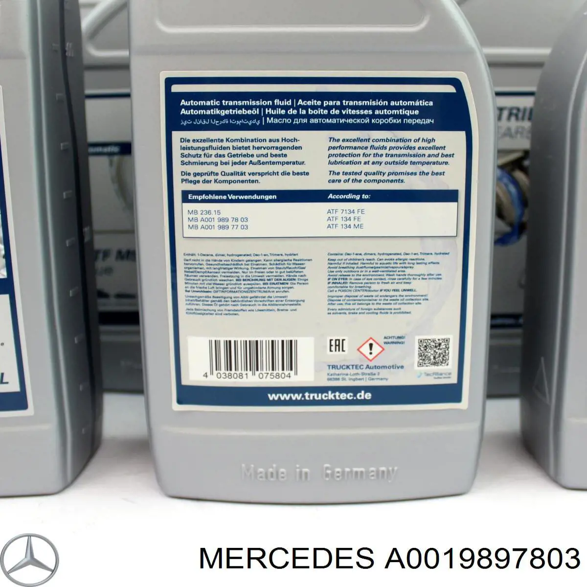 Óleo de transmissão Mercedes A0019897803 preço, a partir de 16,86 USD