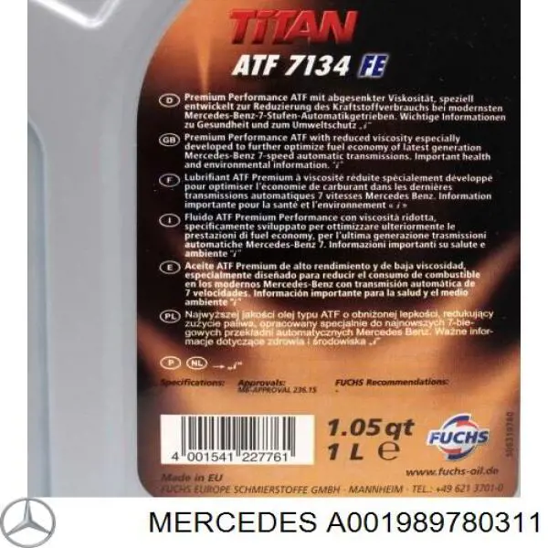 Compre A001989780311 Mercedes Óleo de transmissão