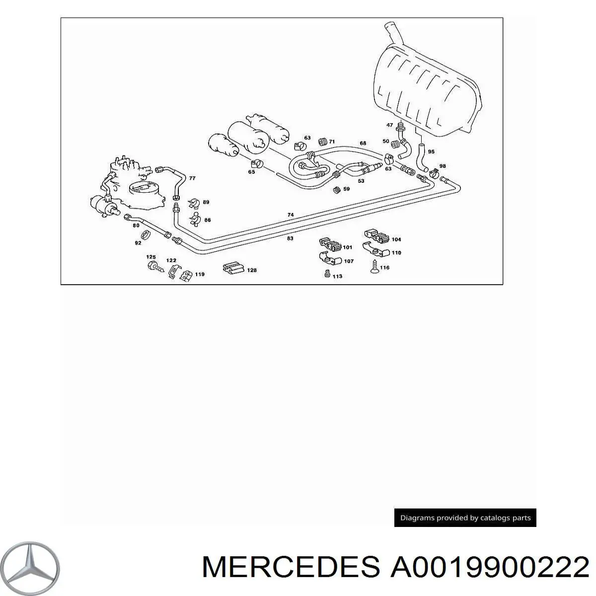 A0019900222 Mercedes 