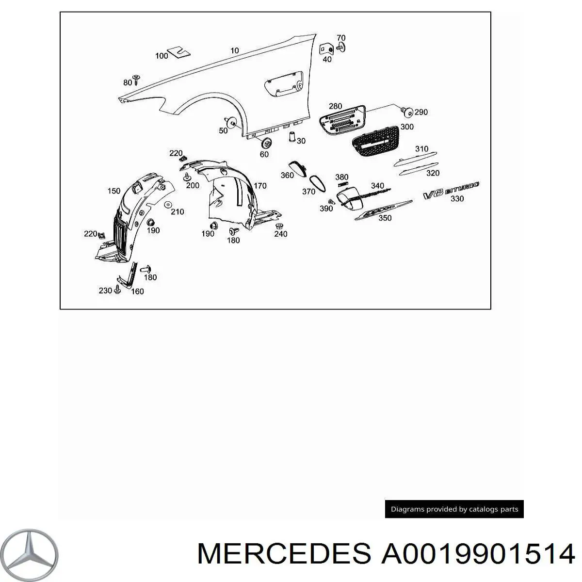  Mercedes A0019909614 preço, a partir de 9,19 USD