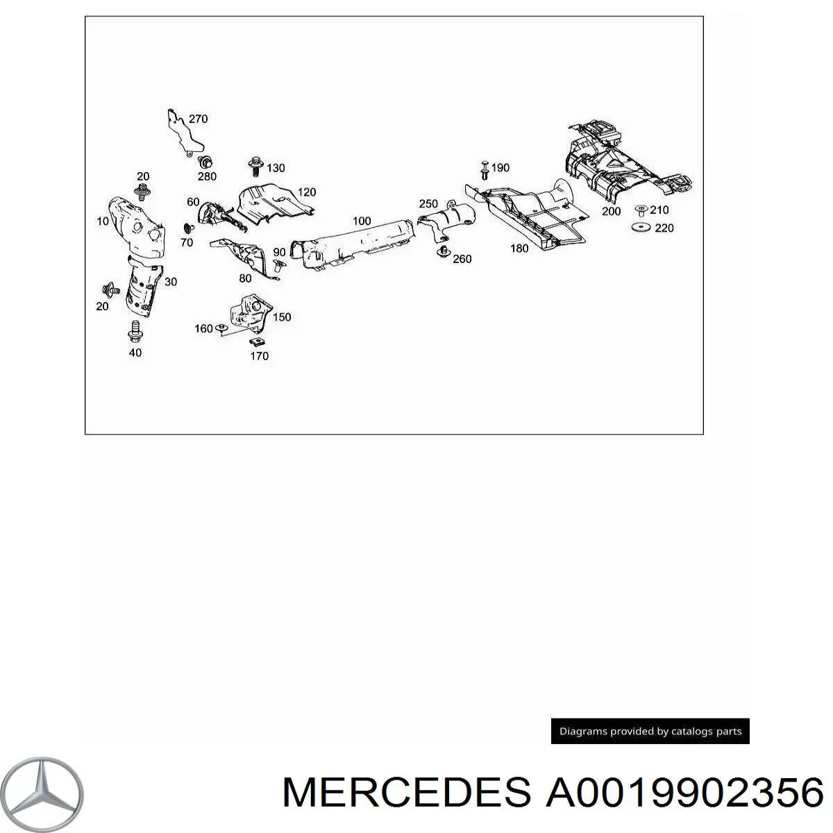 Compre A0019902356 Mercedes Porca cativa para parafuso auto-roscante