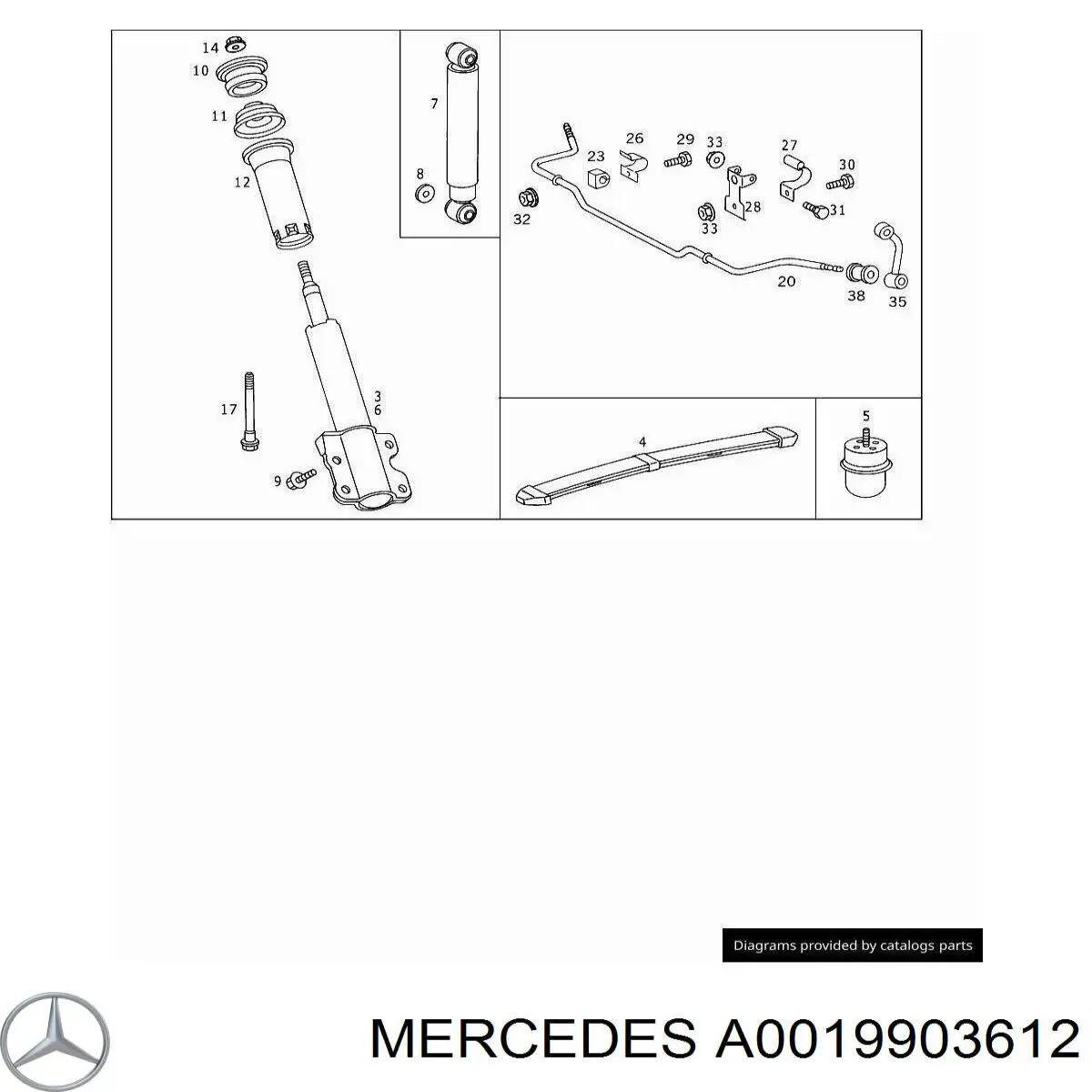  Mercedes A0019903612 preço, a partir de 5,89 USD