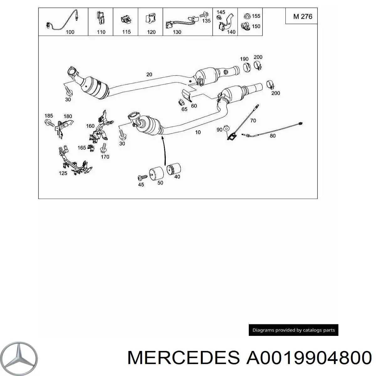  Mercedes A0019904800 preço, a partir de 14,32 USD