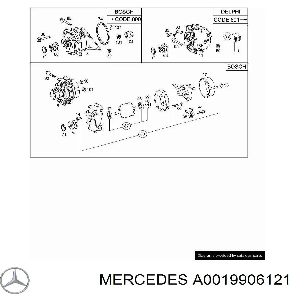  Mercedes A0019906121 preço, a partir de 5,26 USD