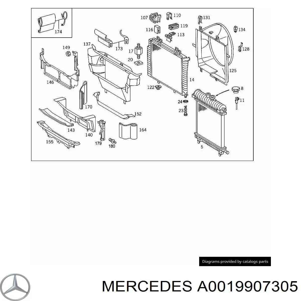  Mercedes A0019907305 preço, a partir de 15,64 USD