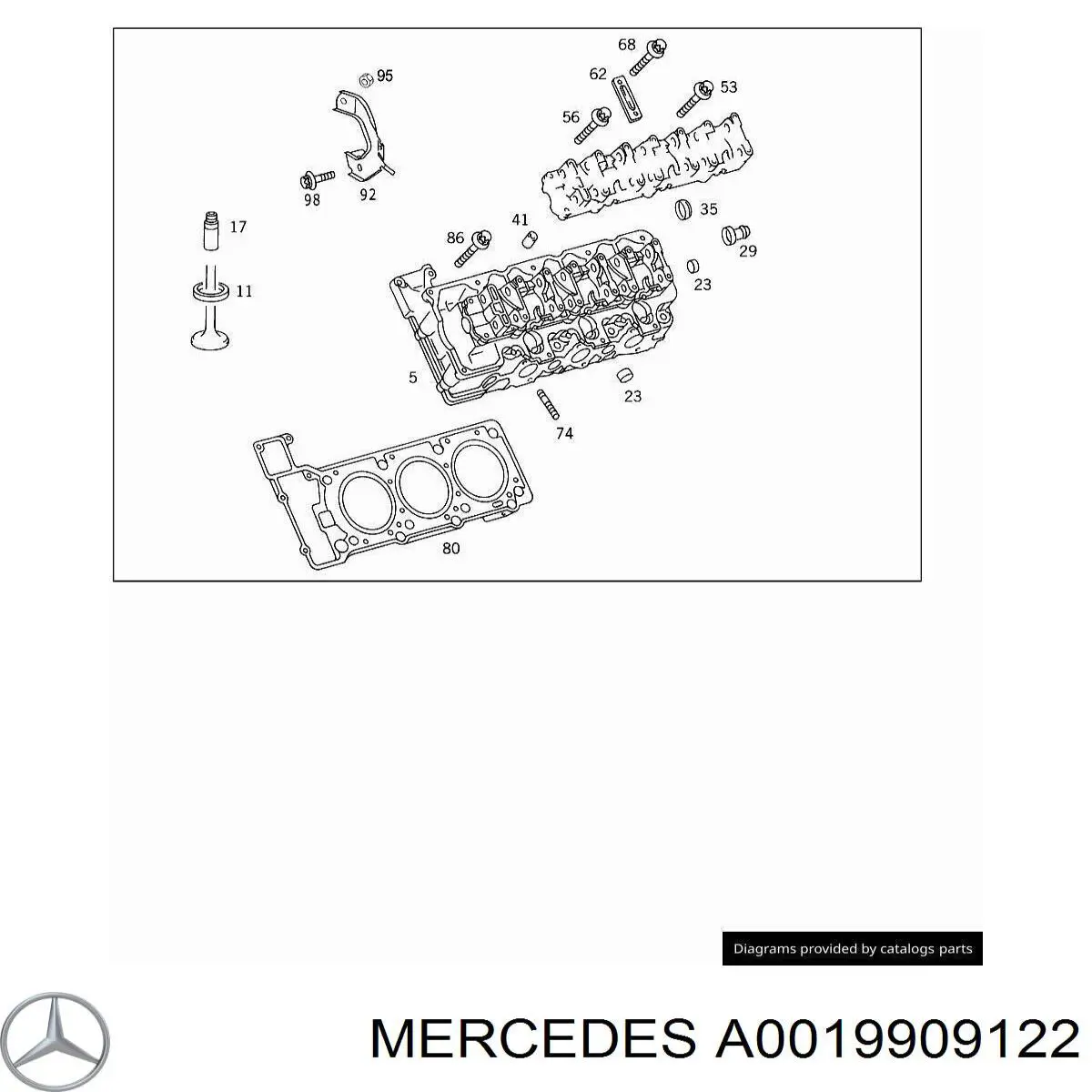 A113990022264 Mercedes Parafuso da tampa de válvulas CBC