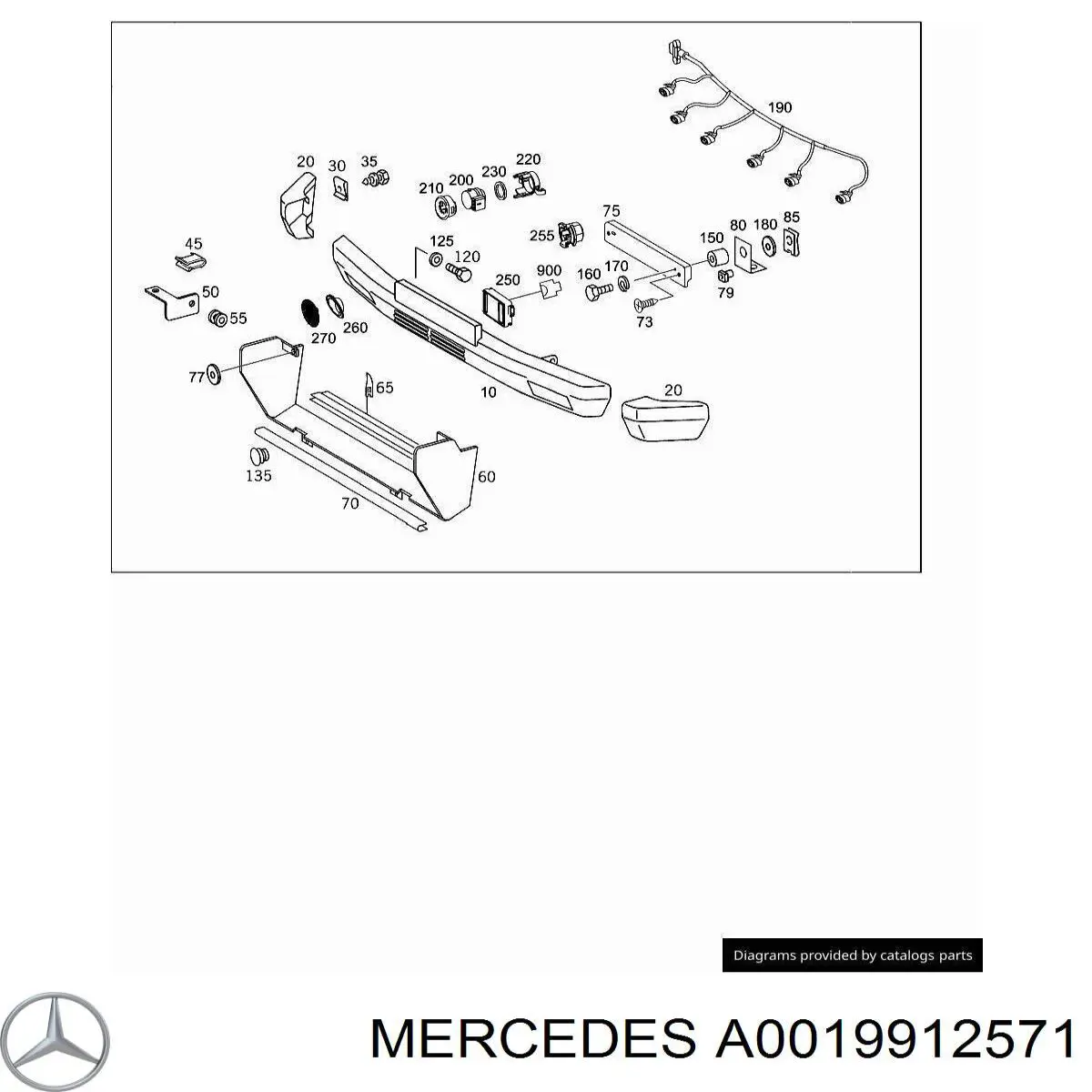 A0019912571 Mercedes Consola de radar de controlo de cruzeiro (distronic)