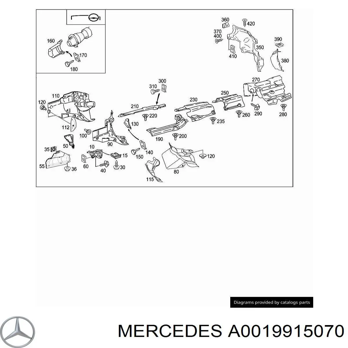 Compre 19915070 Mercedes Cápsula (prendedor) de fixação de protetor de lama