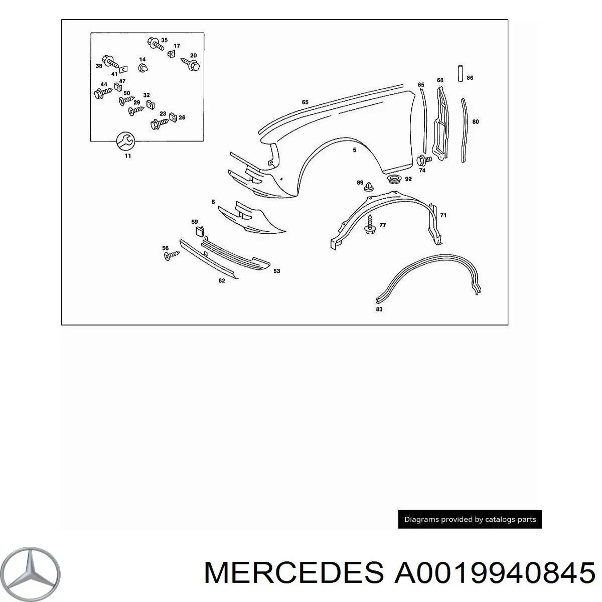 A0019940845 Mercedes 